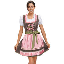 4XL Plus Size Women's German Dirndl Dress Traditional Bavarian Beer Girl Oktoberfest Costumes 2024 - buy cheap