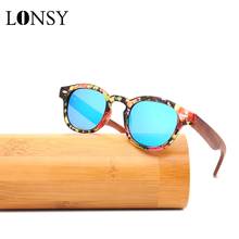 LONSY Bamboo Wood Sunglasses Women Men Fashion Luxury Brands High Quality Round Polarized Sun Glasses Female gafas de sol hombre 2024 - buy cheap