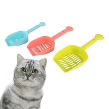 Útil gato maca pá limpeza do animal de estimação ferramenta de plástico colher gato areia limpeza produtos toalete para comida de cachorro colheres suprimentos de gato 1 pc 2024 - compre barato