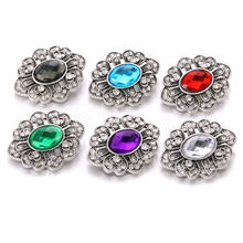 Botones a presión de Metal de 18mm, joyería de alta calidad, botón de diamantes de imitación, compatible con pulseras de botón de 18mm 2024 - compra barato