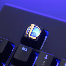 Tampa de liga de alumínio translúcida 1 peça, liga de zinco, para lol teclado mecânico, alívio estereoscópico, keycap r4 altura 2024 - compre barato