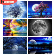 HUACAN Full Square/Round Drill 5d Diamond Painting Moon Mosaic Landscape DIY Diamond Embroidery Tree Home Decor Needlework 2024 - buy cheap