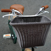 Cesta de mimbre Vintage para bicicleta, bolsa de carga para manillar delantero de bicicleta, cesta de mimbre para niños, bolso de mano para carrito de Wickers 2024 - compra barato