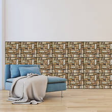 Papel de parede autoadesivo 3d, tijolo, pedra, rocha, texturizada, para sala de estar, loja de beleza, casa, adesivo 2024 - compre barato