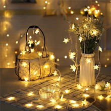 NEW 20/30/50 LED Star fairy Solar Lamp Power LED String Fairy Lights Solar Garlands Garden Christmas Wedding Decor For Outdoor 2024 - купить недорого