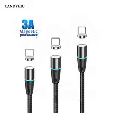 Магнитный кабель CANDYEIC USB Type-C для Samsung Galaxy A51, USB C, зарядный кабель, провод для передачи данных 2024 - купить недорого