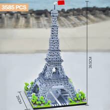 Brinquedo das crianças micro-diamante blocos de construção mundialmente famoso edifício torre eiffel londres ponte modelo 3d blocos de construção educação 2024 - compre barato