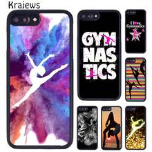 Krajudios-funda de teléfono con silueta de gimnasia para iPhone, 5, 6 S, 7, 8 Plus, 11, 12 Pro, X, XR, XS Max, Samsung Galaxy S6, S7, S8, S9, S10 plus 2024 - compra barato