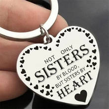 New Fashion Friendship Keyring Lettering Best Friends Stainless Steel Heart Pendants Keychain for Friend Sisters Jewelry Gift 2024 - buy cheap