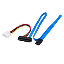 SFF-8482 SAS 29PIN Cable to SATA 7PIN hdd Cable 70cm blue color 2024 - buy cheap