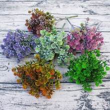 28 suculentas plantas artificiais outono de plástico, folhas falsas, grama de lótus para decoração de casamento em jardim com 28 unidades 2024 - compre barato
