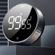 Timer digital magnético abs, cronômetro digital com relógio e alarme de contagem regressiva manual para cozinha, banheiro, estudo 2024 - compre barato
