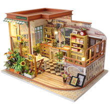 Casa de bonecas em miniatura a04b, casa de bonecas em miniatura com mobília para crianças 2024 - compre barato