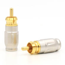 Hifi audio Gold Plated Copper RCA plug hi-end 5MM diameter rca cable plug adapter connector audio cable plug 2024 - buy cheap