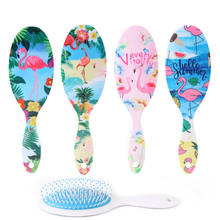 Series C Cartoon Flamingo Print Hair Comb Beauty Haircare Massage Styling Hair Brush Soft Comb Barber Accessories Wholesale 2024 - buy cheap