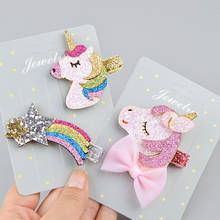 Horquillas de unicornio para niña, accesorios para el cabello para fiesta, horquillas de estrella, pasadores de dibujos animados, accesorios para el cabello de moda 2024 - compra barato