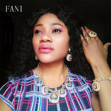 Fani dubai-Conjunto de joyería colorida dorada para mujer, conjunto de joyería nigeriana para boda, a la moda, conjunto de joyería nupcial africana de marca, venta al por mayor, 2019 2024 - compra barato