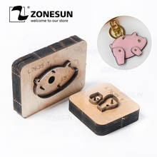 ZONESUN Custom Pig Die Cutting Mould For Handmade Key Ring DIY Key Chain Decoration Steel Cutting Mold Leather Clicker Die Rule 2024 - buy cheap