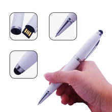Novo design de caneta esferográfica com usb, mini pen drive 32 64 16 gb 64gb 32gb 16 gb 2.0 usb chave 4gb 8gb 2024 - compre barato