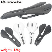 wacako Carbon Saddle Ultralight 126g Full Carbon Fiber+Genuine Leather Bicycle Saddle MTB Road Cycling Bike Saddle Seats 2024 - buy cheap