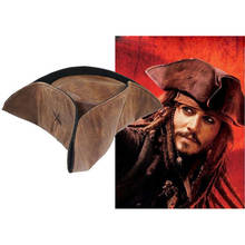 Brown Caribbean Pirate Captain Jack Sparrow Tricorn Hat  Adult Unisex Cosplay Party cap 2024 - buy cheap