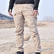 Pantalones tácticos de secado rápido para aficionados al ejército, pantalones largos de entrenamiento de combate, senderismo, tejido elástico, con múltiples bolsillos, Cargo 2024 - compra barato