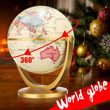 12cm Retro Globe 360 Rotating Earth World Ocean Map Ball Antique Desktop Geography Learning Education Home School Decoration 2024 - buy cheap