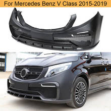 Комплекты кузова переднего бампера автомобиля для Mercedes-Benz V Class V250 V220d 2015-2019, защита переднего бампера, наборы кузовов из углеродного волокна 2024 - купить недорого