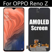 AMOLED для OPPO RenoZ cph195. ЖК-дисплей, кодирующий преобразователь сенсорного экрана в сборе, замена для телефона OPPO Reno Z 6,4 "LCD 2024 - купить недорого