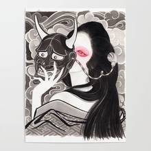 Wall Artwork Modular Canvas Hanya Geisha Pictures Home Decoration Black White Painting Prints Japan Poster Living Room Framework 2024 - buy cheap