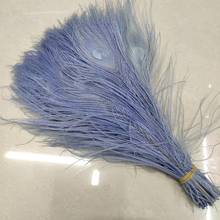 Wholesale 10 PCS beautiful light blue 25-30 cm/10-12 inches high quantity peacock feathers all sorts of adornment 2024 - buy cheap