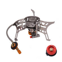 Portable Windproof Camping Gas Stove Outdoor Cooking Stove Foldable Split Burner Cookware with Gas Conversion Head Adapter 2024 - buy cheap