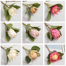 7Pcs European Fake Single Stem Protea Cynaroides Simulation Proba Flowers for Wedding Home Showcase Decorative Artificial flower 2024 - buy cheap