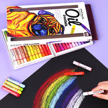 Crayones solubles en agua para oficina y escuela, 12/24/36/48 colores Pastel al óleo, grafiti, pluma de pintura, suministros de arte 2024 - compra barato