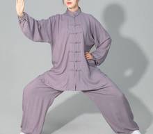 UNISEX cotton kung fu martial arts clothes yoga uniforms Tai Chi suits taijiquan clothing black/white/gray/blue 2024 - buy cheap