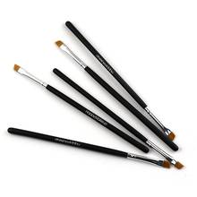 5Pcs Wooden Pole Eyeliner Eyeshadow Eye Brow Women Cosmetic Professional Black Eyebrow Inclined Flat Angled Brush Makeup Tools 2024 - buy cheap