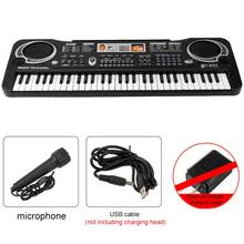 61 Keys Digital Piano Keyboard Electronic Organ with Microphone Electric Piano Kid Children Talents Kids Gift Musical Instrument 2024 - buy cheap