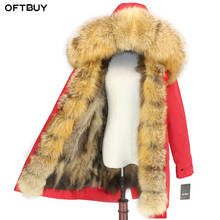 OFTBUY 2021 Waterproof Parka Real Fur Coat Natural Fox Fur Hood Winter Jacket Women Detachable Outerwear Streetwear Luxury Warm 2024 - buy cheap