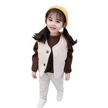 Jacket for girls vest corduroy fabric thickened warmth boys 1-7 years old Beibei fashion high-quality Casual children's clothing 2024 - buy cheap