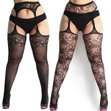 Sexy Lingerie Women Fishnet Transparent Stockings Sexy Underwear Plus Size Lace Tights Stockings Porno Lenceria Erotic Costumes 2024 - buy cheap