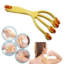 Mini massageador para costas e pescoço, massageador facial de quatro garras, rolos côncavos convexos, ferramenta massageadora anticelulite para o corpo, cor aleatória 2024 - compre barato