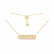 UMGODLY Luxury High Quality Yellow Gold Color Letters AMOUR LOVE Adjustable Necklace Women Fashion Pendant Zirconia Jewelry 2024 - buy cheap