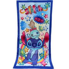 Disney bonito lilo & stitch toalha de banho dos desenhos animados microfibra casa bebê banho toalha de praia poliéster crianças toalha de natação 70x140cm 2024 - compre barato