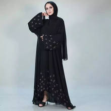 Abaya-vestido feminino muçulmano, roupa kaftan, casacos unissex, abayas hijab, dubai, turquia islâmica, clotf917 2024 - compre barato