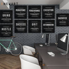 Motivational Phrases Wall Art Black White Success Quotes Sentences Minimalist Company Office Study Room Canvas Painting Decor 2024 - buy cheap
