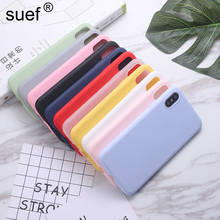 Suef силиконовый чехол карамельных цветов для iPhone 11 Pro Max 6 6s 7 8 Plus X XS Max XR, мягкий однотонный чехол для iPhone XR 2024 - купить недорого