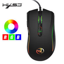 HXSJ-ratón óptico A869 para juegos por cable, 3200DPI, 7 botones, 7 colores, LED, para ordenador 2024 - compra barato