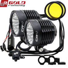 GOLDRUNWAY-luces LED para motocicleta, luces auxiliares, 3 estroboscópicas, totalmente regulables, 35w, GR-CR4 2024 - compra barato