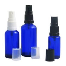 10PCS 5ml 10ml 15ml 20ml 30ml 50ml 100ml 1OZ blue glass bottle with mist sprayer skincare small perfume bottle 2024 - buy cheap