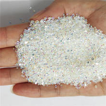 Piedras/Cuentas de resina para decoración de uñas, diamantes de imitación AB transparentes de 2mm,3mm,4mm,5mm,6mm, facetas planas 2024 - compra barato